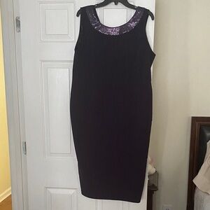 Maya Purple Sequin Midi Dress